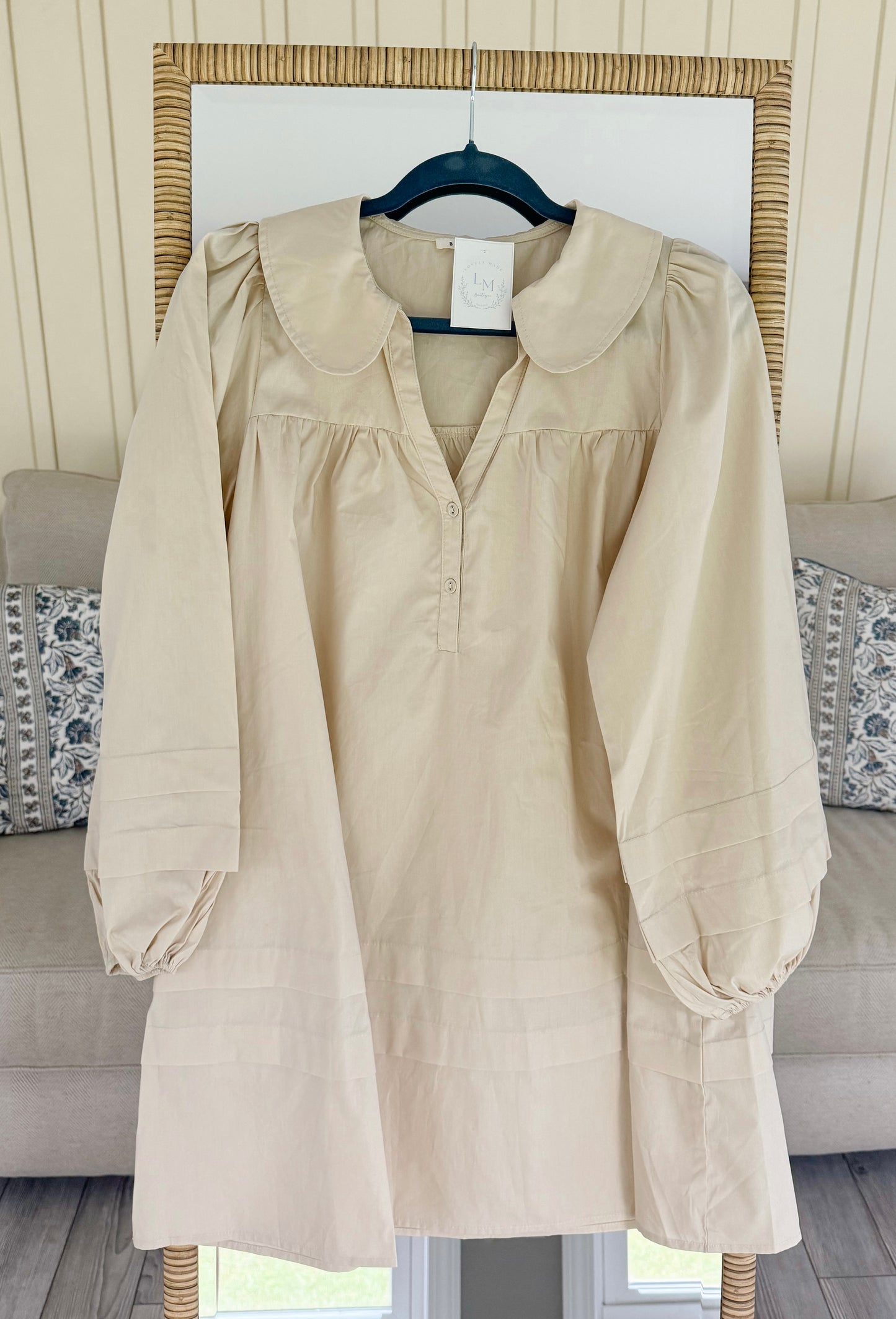 Sweet & Lovely Cream Collar Dress