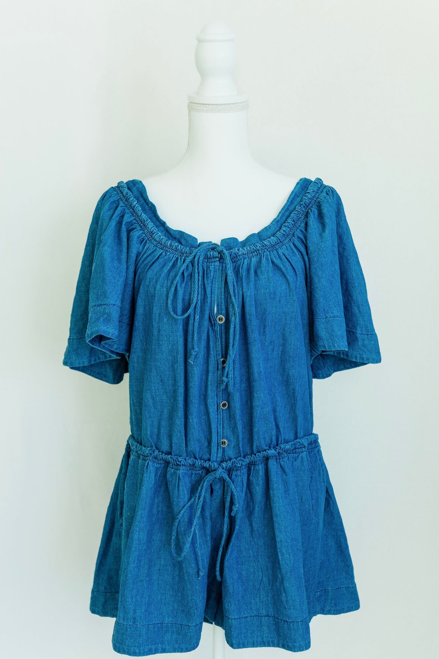 The Sweet Magnolia Denim Romper
