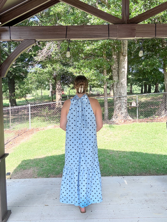 The Blue Harbor Dot Dress
