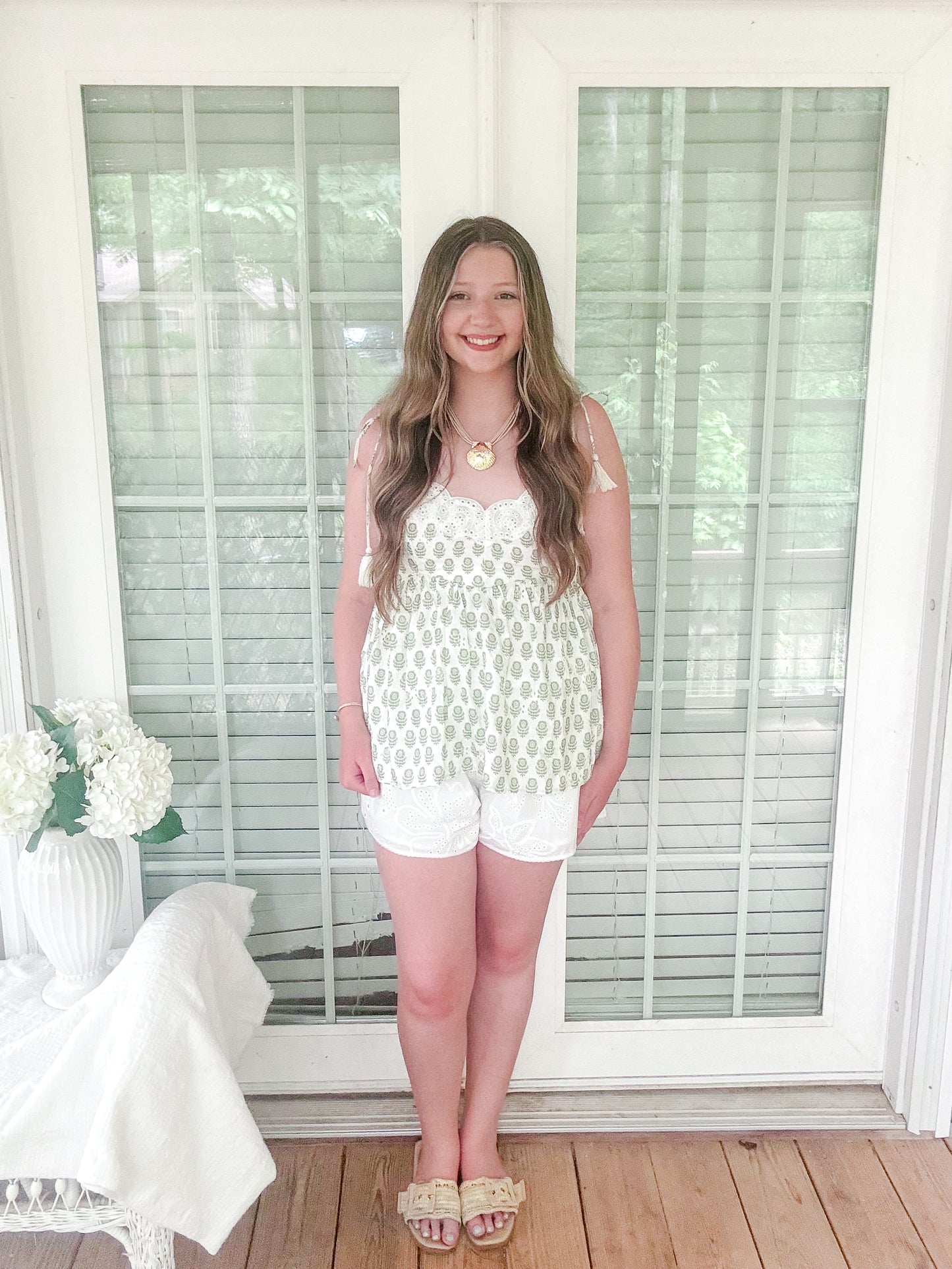 The Honeysuckle Eyelet Tank