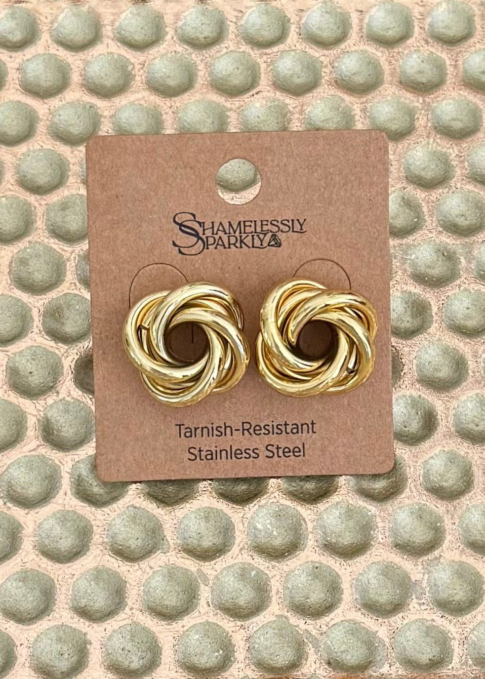 The Gilded Twist Stud Earrings