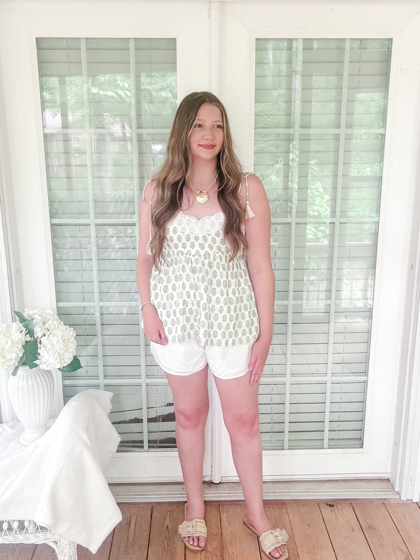 The Honeysuckle Eyelet Tank